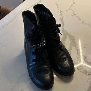 Karl Lagerfeld Black Combat Boots